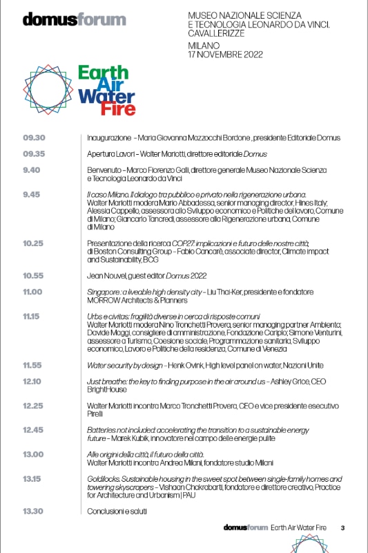 The event programme