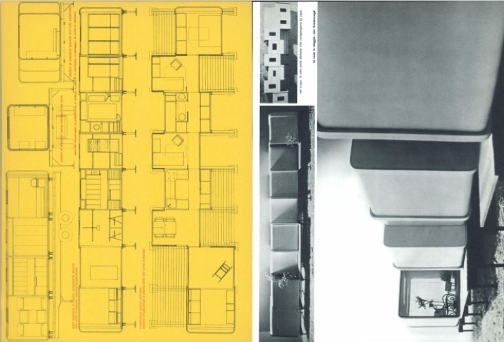 Le carovane dei pionieri sono di ispirazione a molti progetti di case mobili modulari, come quella pensata da Jay Vredevoogd. Foto: Domus 470, Gennaio 1969.