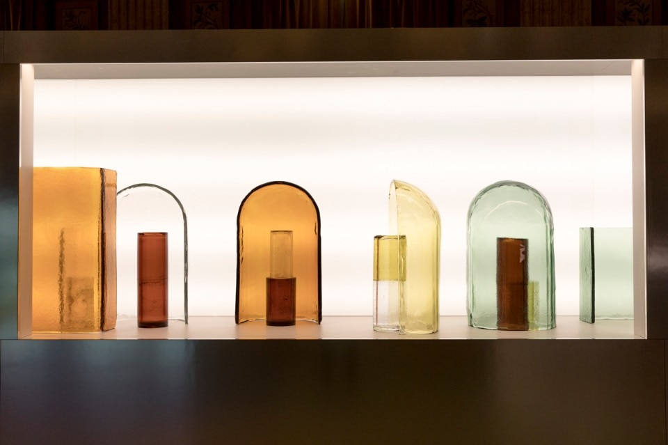 Kosmos collection, Wonderglass, exhibition view, Istituto dei Ciechi, Milan, Fuorisalone 2018