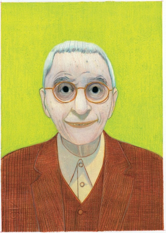 Ritratto di Alessandro Mendini da Lorenzo Mattotti