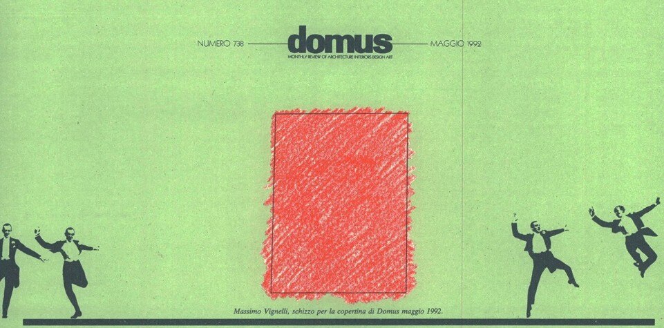 Ritaglio copertina Domus 738 maggio 1992 Ritaglio copertina Domus 738 maggio 1992