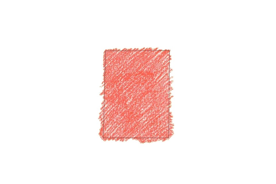 Schizzo di Massimo Vignelli con pastello warm red