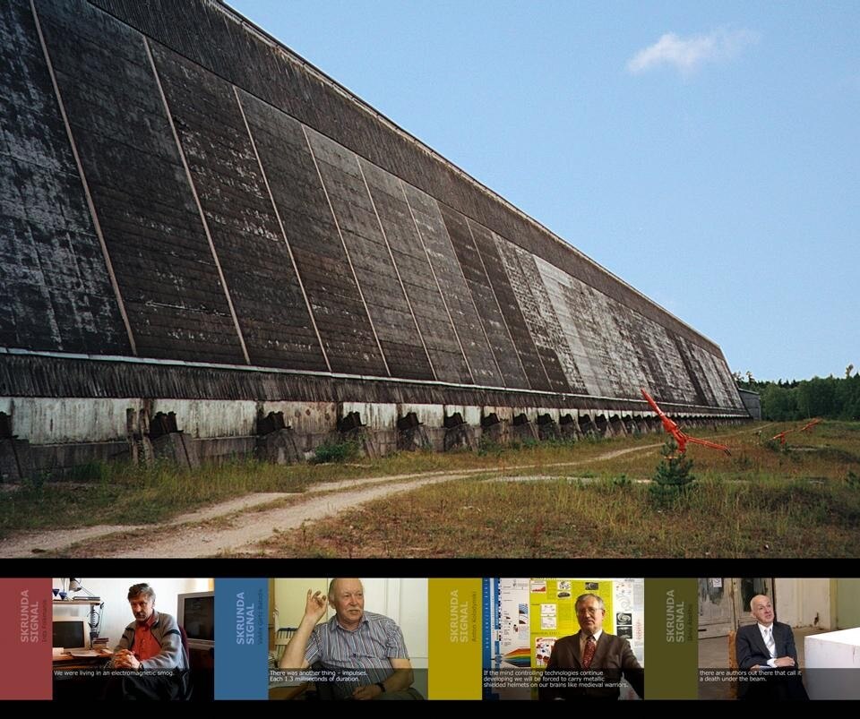 Raitis Smits, Rasa Smite, Martins Ratniks e Linda Vebere / RIXC, <i>El senyal de Skrunda</i>, 
video, 40', 2007-2009