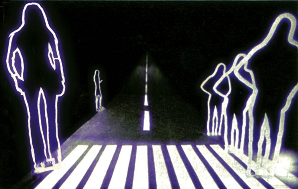In apertura e qui sopra: <i>La Strada</i>, alla Galleria Apollinaire di Milano, 1971 In apertura e qui sopra: <i>La Strada</i>, alla Galleria Apollinaire di Milano, 1971