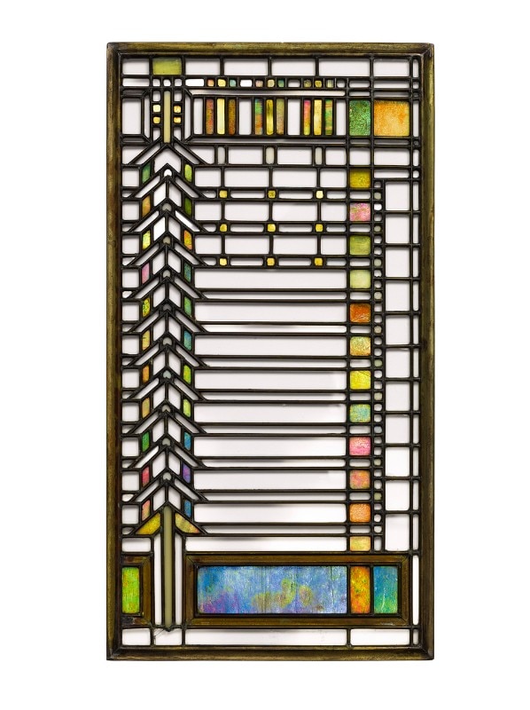 Frank Lloyd Wright, Chevrom casement windows from the Darwin D. Martin House, Buffalo, New York. © Courtesy of Sotheby’s 