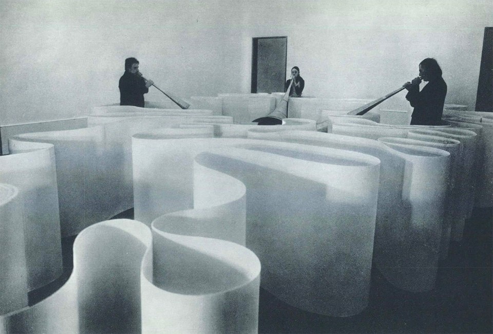 Michelangelo Pistoletto, Labyrinth, 1969. Da Domus 478, settembre 1969