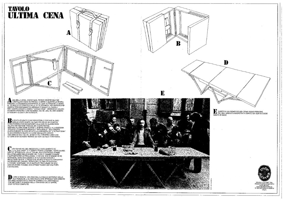 Tavolo Ultima Cena – Catalogo Alchimia, 1976