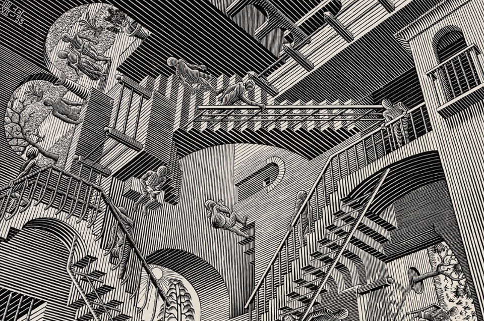 M.C. Escher, Relativity, 1953. Courtesy The M.C. Escher Company, The Netherlands