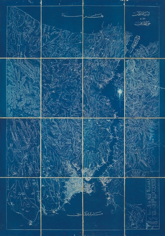 Istanbul Map Blueprint, 1901 Istanbul Map Blueprint, 1901