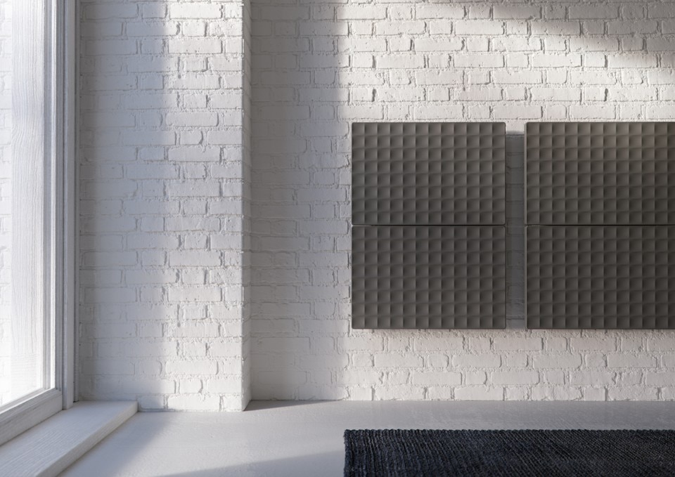 Among the designs released by Antrax IT this year is the Waffle; this is based on a 61x41cm module, which comes in five unusual embossed finishes