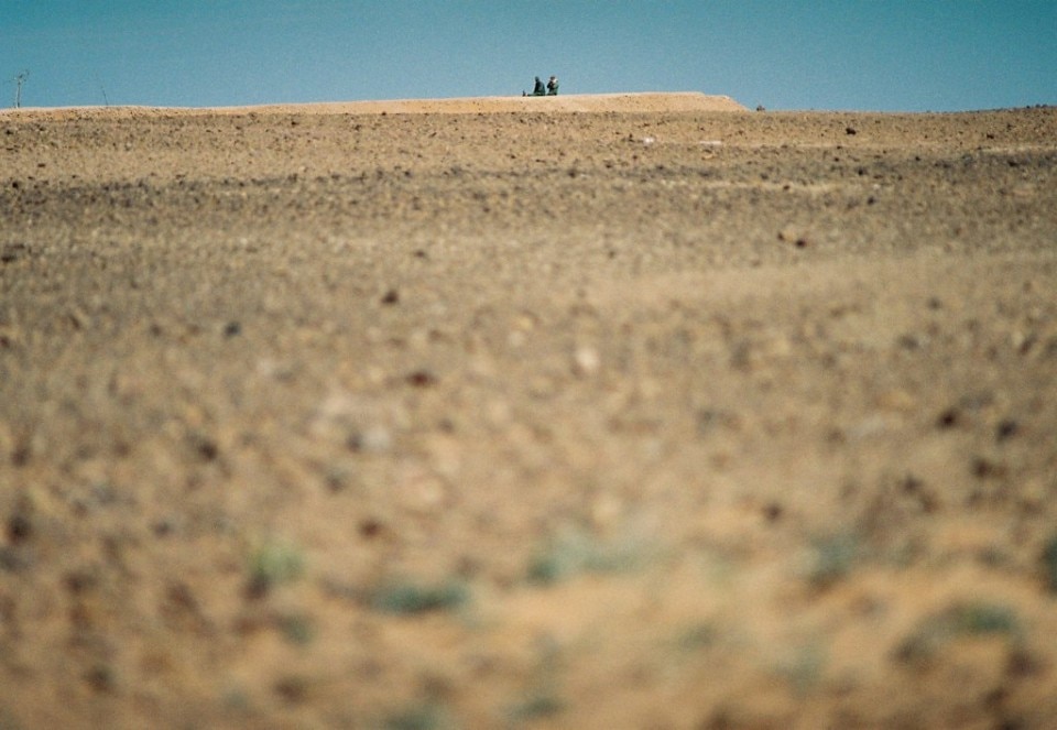 Il muro del Sahara occidentale in Marocco