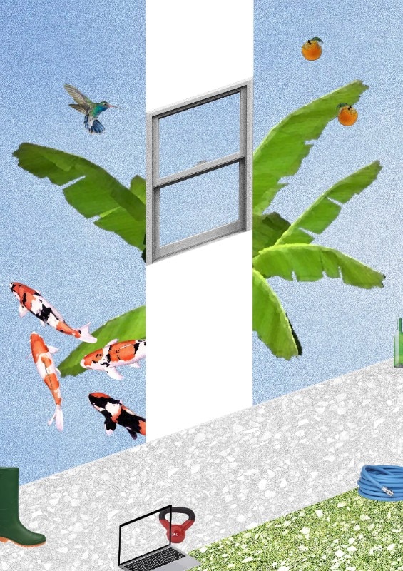 Giuseppe Arezzi, ’A finestra, digital collage, 2020