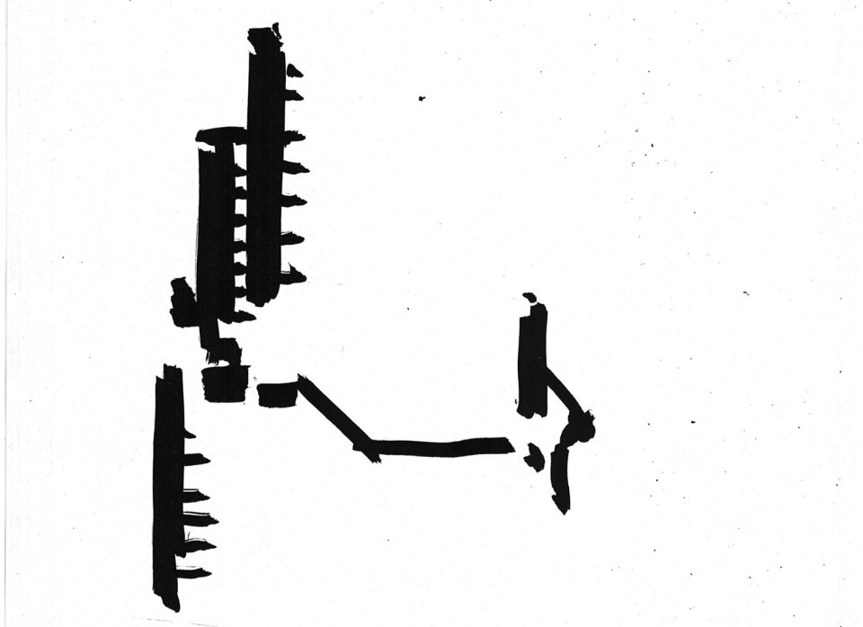 Alberto Ponis, schizzo di Stazzo Pulcheddu, 1975