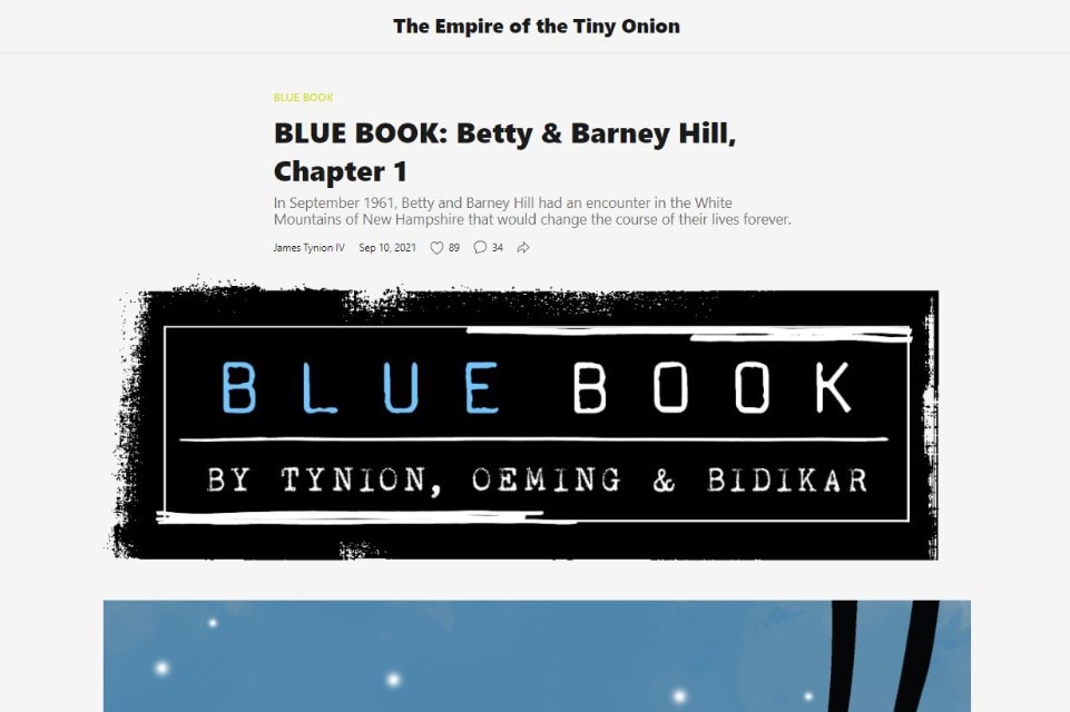 Blue Book, Substack. Frame from Substack