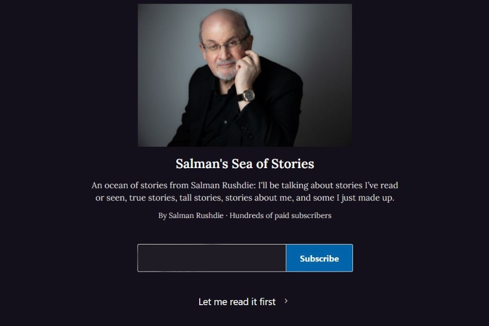 Sea Stories, Substack. Frame from website Substack
