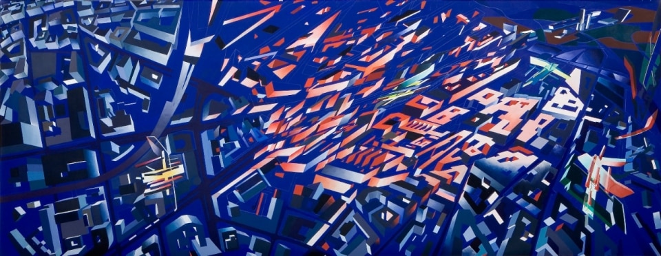 Zaha Hadid Architects Victoria City Aerial, Blue beam Berlin, Allemagne 1988