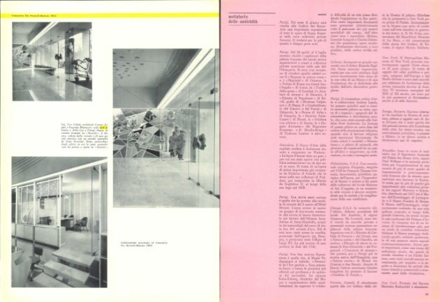 The Alitalia headquarters in Paris by Leo Calini, Eugenio Montuori and Cesare Ligini on the pages of Domus. Photo: Domus 306, May 1955