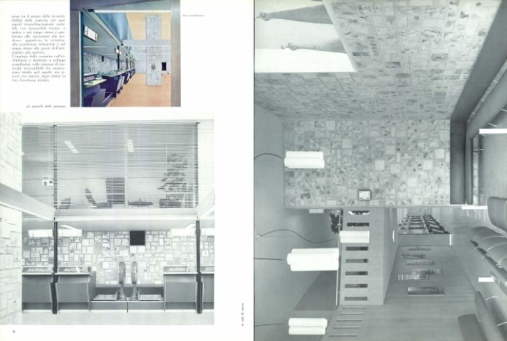 A photoreport of the Alitalia terminal in Milan by Gio Ponti on the pages of Domus. Photo: Domus 371, October 1960