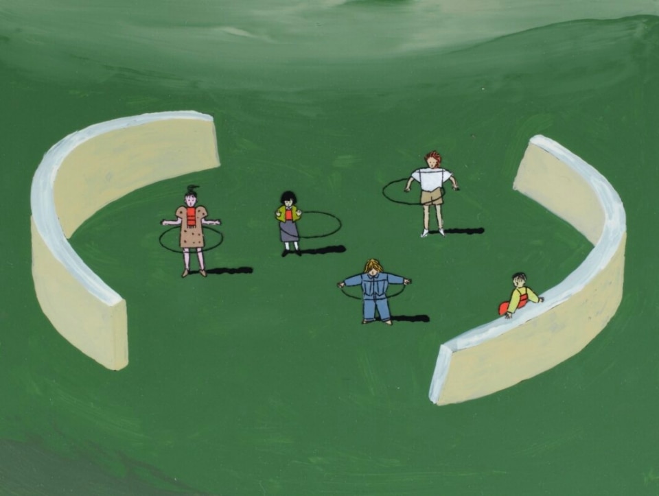 Animazione ispirata a Riverside Playground di Isamu Noguchi