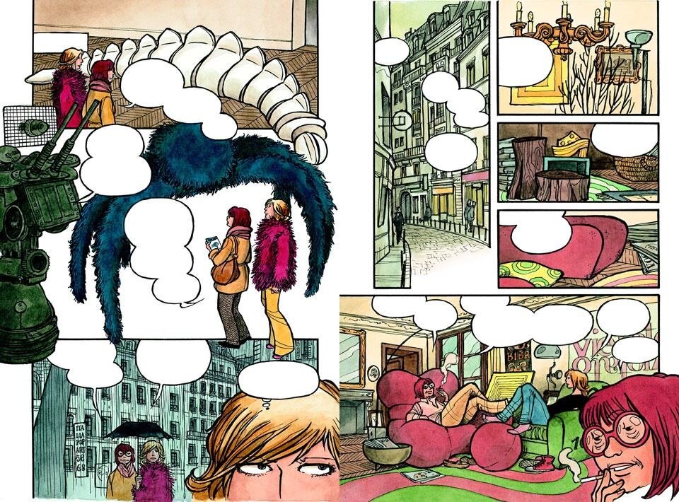 Due pagine del libro <i>Gatti neri, Cani bianchi</i> di Vanna Vinci, protagonista di "Sulla soglia", grande antologica a lei dedicata (Museo Civico Archeologico, dal 4 marzo al 10 aprile).