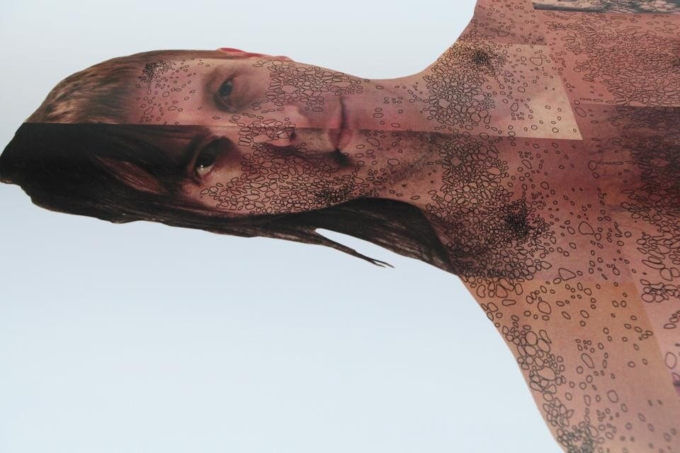 Dettaglio del fotomontaggio dei componenti dello studio Metrogramma