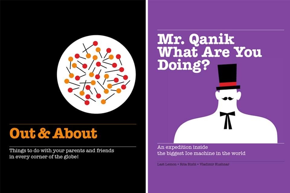 Sopra: copertina e sommario; qui: due copertine interne