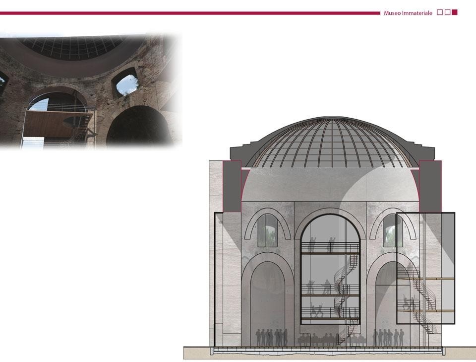 Museo immateriale. Tholos del Tempio di Giove presso le Terme di Caracalla: progetto vincitore del gruppo Thornton, Vivanco, Donati, Minoia, Monticelli, Vimercati, Zorzi
