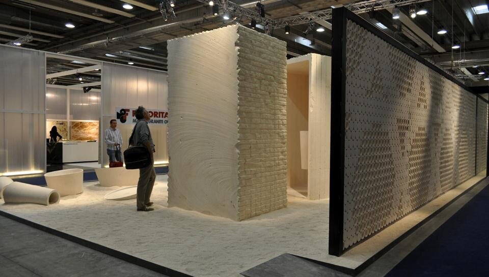 Il padiglione di Snøhetta per Pibamarmi alla 46° edizione di Marmomacc.