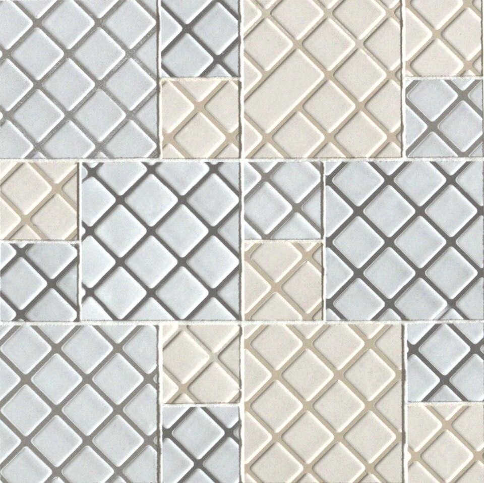 Una piastrella della collezione Beside, ideata da Massimiliano Adami per Refin.