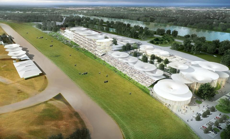 Vista dall'alto a livello della curva