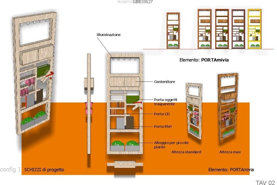 PORTAMIVIA di Gianmaria Belcore – realizzato da Toscocornici + Multi Tranciati
