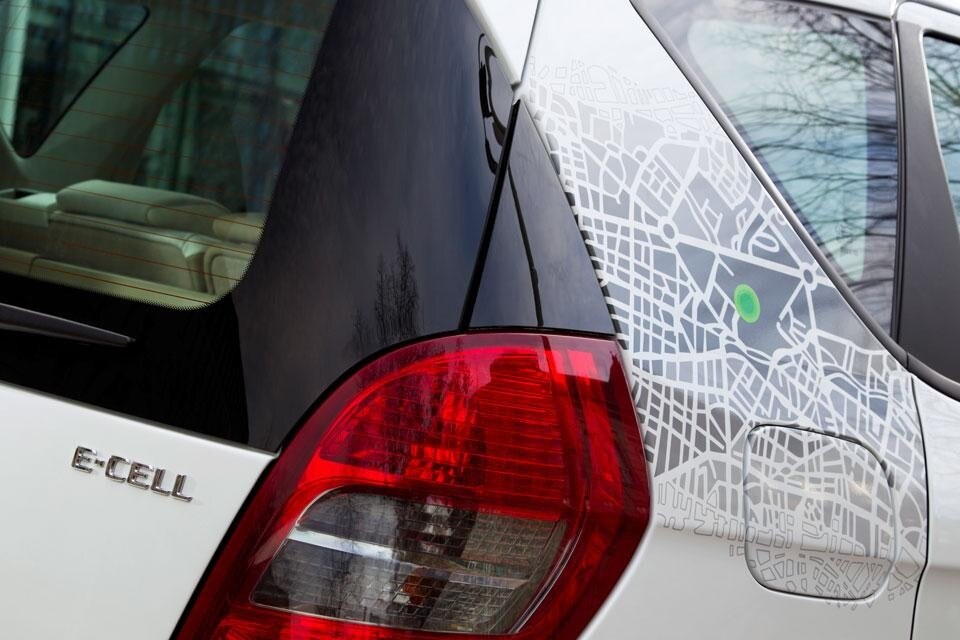 Particolare della Mercedes-Benz Classe A E-CELL 