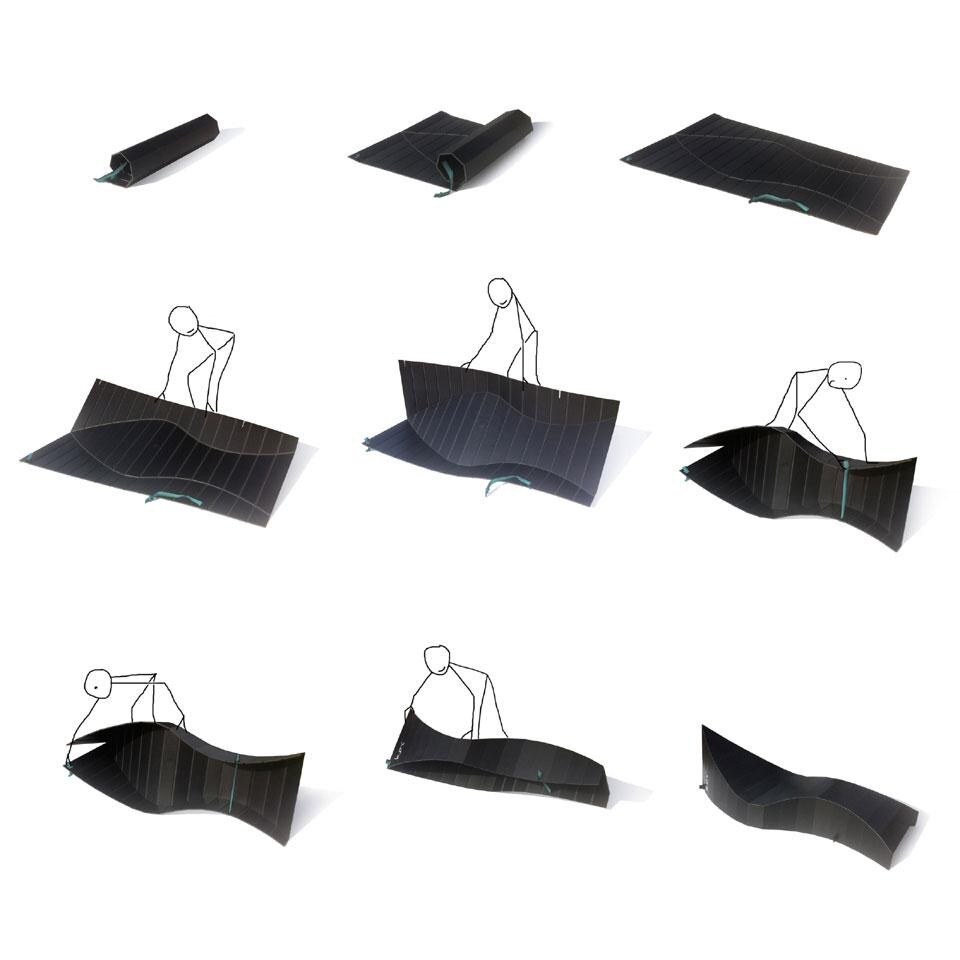 Facile da costruire e ripiegare, la sdraio è leggerissima