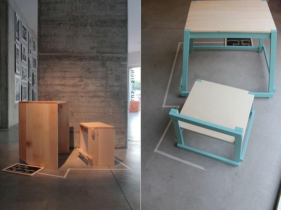 Brick di Matteo Ragni con Maurizio Prina (sinistra) e Body Part di Donata Paruccini (destra)