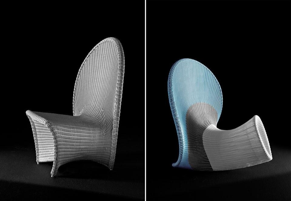 Fabio Novembre, poltroncina 36 h e poltrona a dondolo 56 h