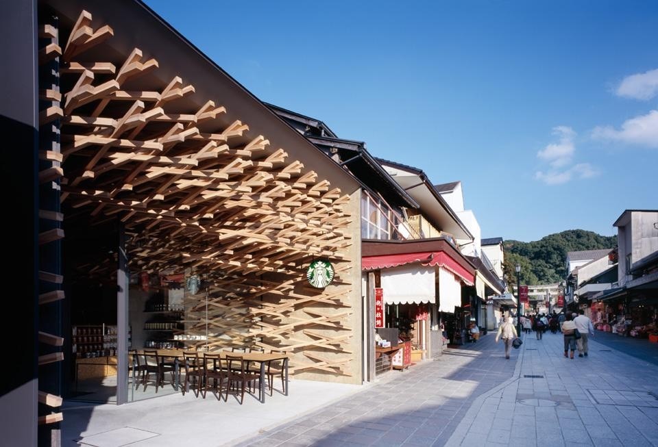 Kengo Kuma, Dazaifu Tenmangu Omotesando's Starbucks Coffee shop