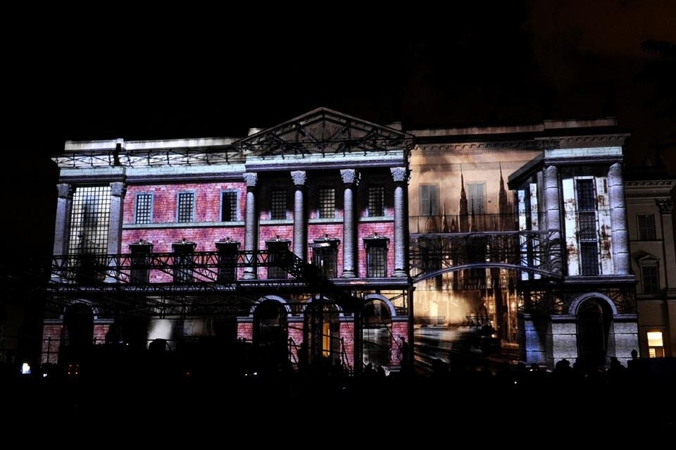 Visual Mapping sulla facciata di Villa Tittoni Traversi, Kernel Festival /011