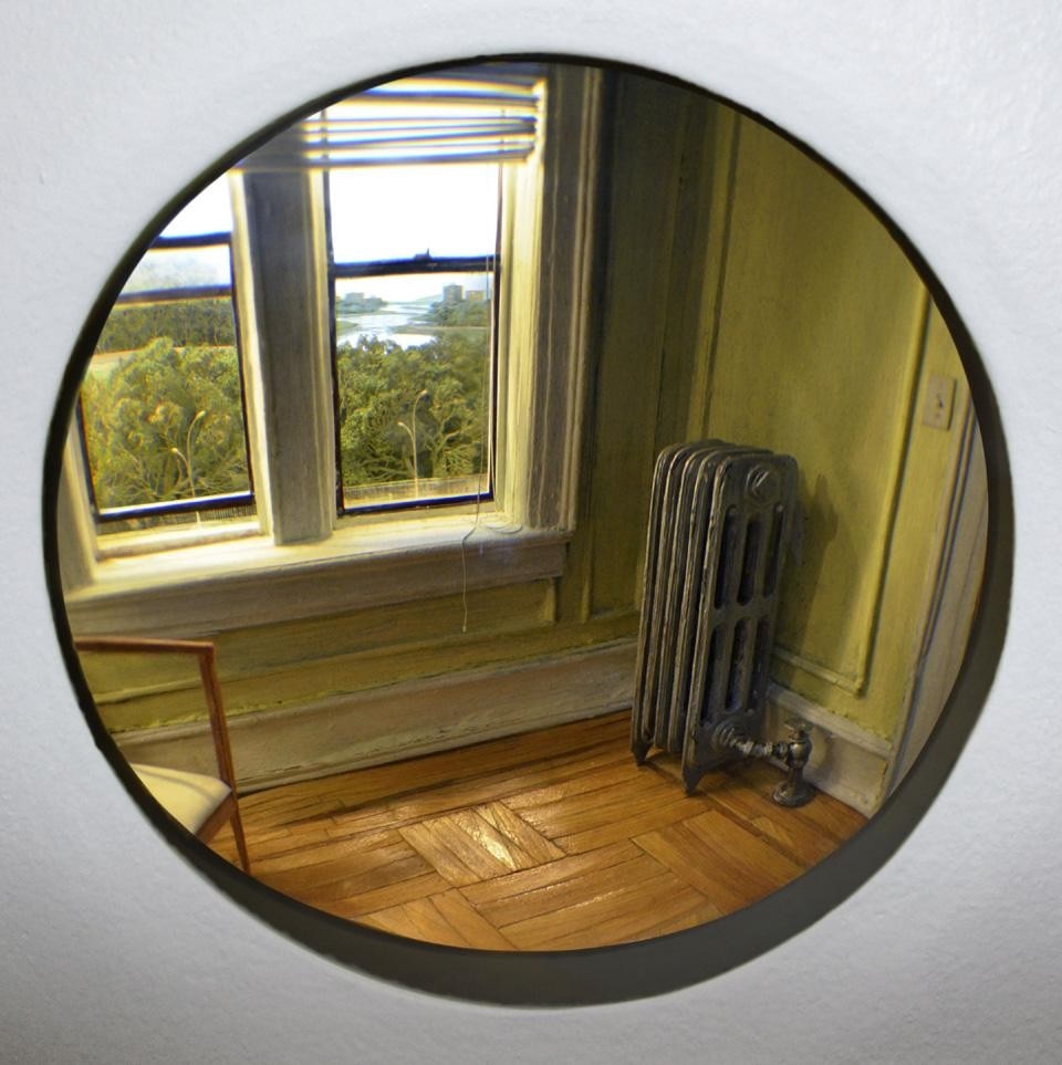 Patrick Jacobs
<i>Interior with View of the Gowanus Heights</i>, 2011
Diorama viewed through 5 inches window
29 x 21 x 21 inches	
Courtesy the artist
