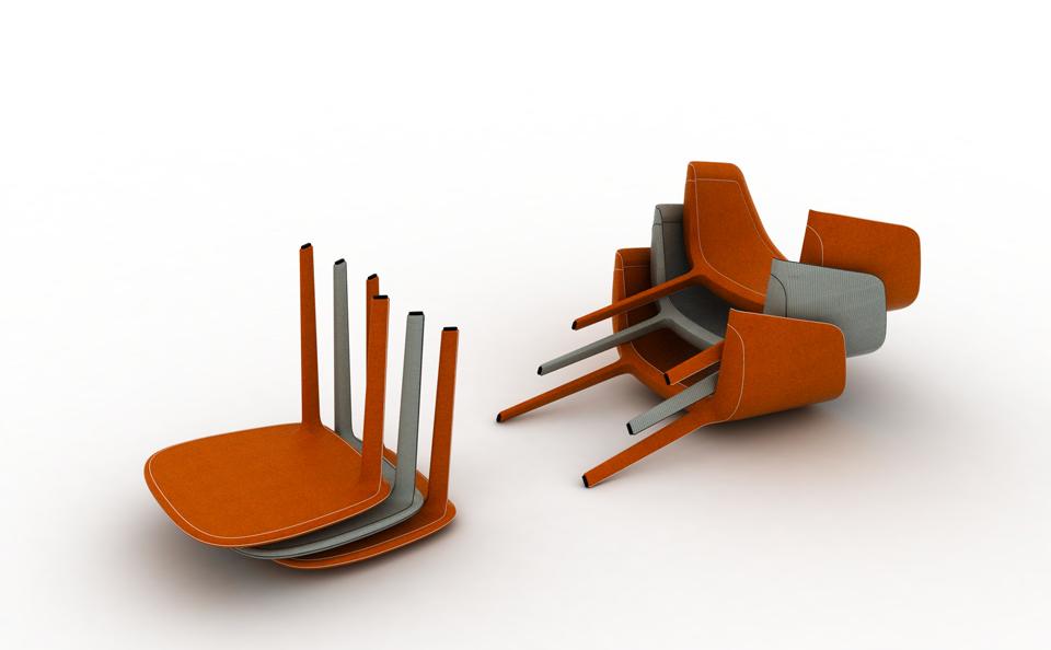 Lepel, collezione di sedute – sedia e poltroncina – disegnata da Luca Nichetto per Casamania