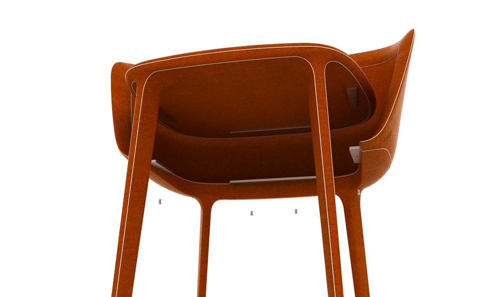 Lepel, collezione di sedute – sedia e poltroncina – disegnata da Luca Nichetto per Casamania