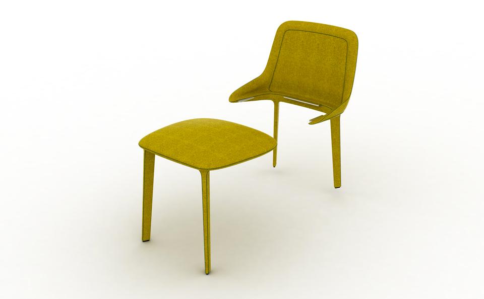Lepel, collezione di sedute – sedia e poltroncina – disegnata da Luca Nichetto per Casamania