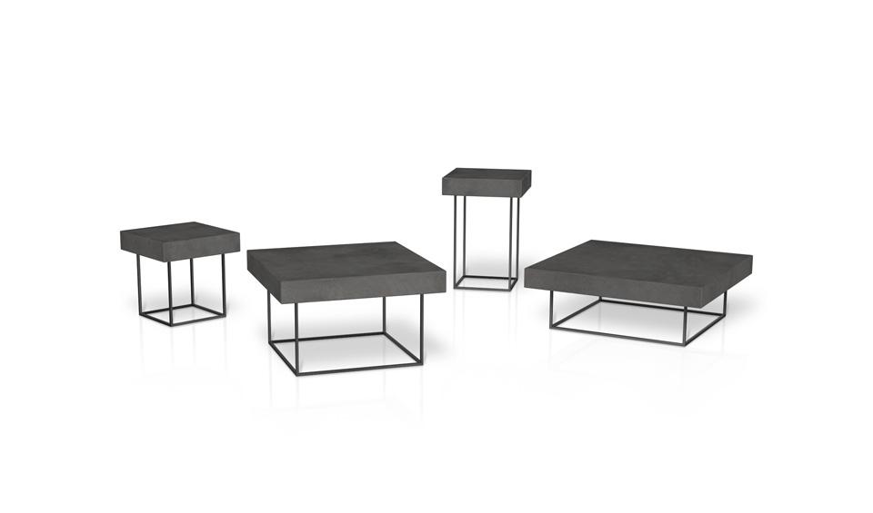 Nendo, tavolini Heavy della collezione black&black per K%