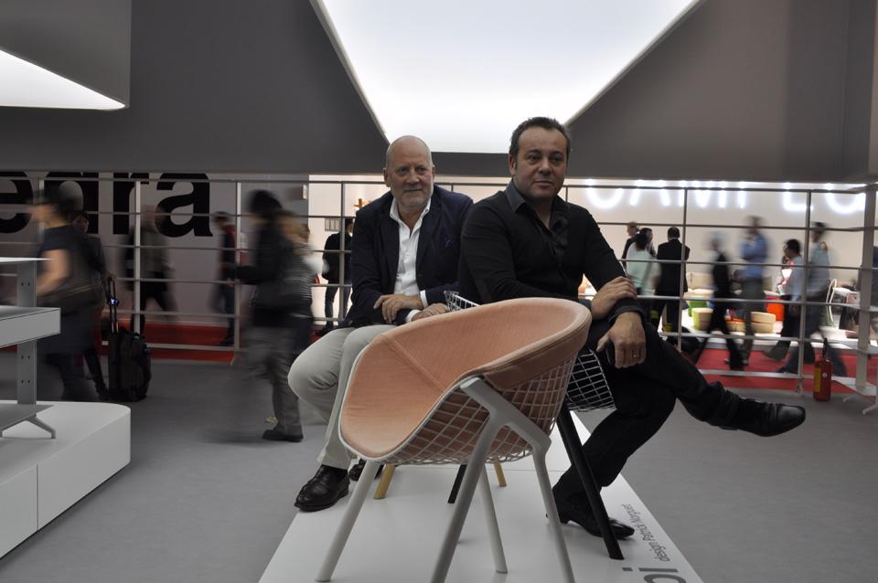 Renato Staffaucher (a sinistra) e Patrick Norguet, sulla sedia Kobi