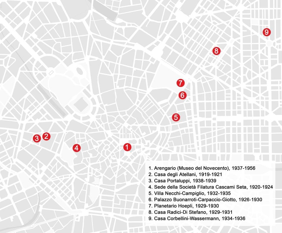 In apertura: Pierfrancesco Sacerdoti, architetto e ciclista. Qui sopra: Mappa del percorso