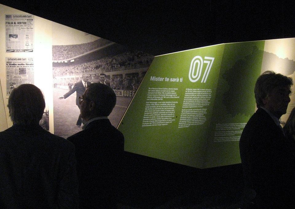 <i>Nereo Rocco. La leggenda del Paròn</i>, allestimento della mostra al Porto Vecchio di Trieste, fino al 31 luglio 2012