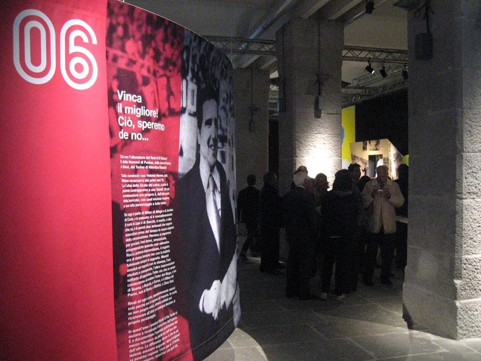 <i>Nereo Rocco. La leggenda del Paròn</i>, allestimento della mostra al Porto Vecchio di Trieste, fino al 31 luglio 2012