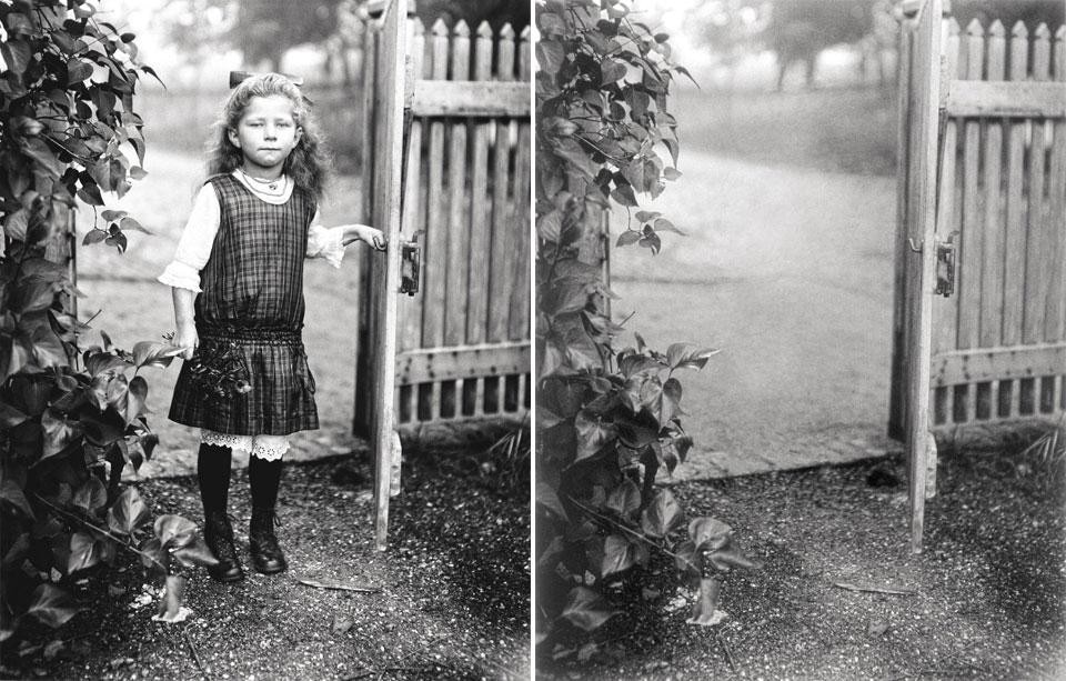 A sinistra: August Sander, Figlia di contadino, 1919 © Die Photographische Sammlung/SK-Stiftung Kultur – August Sander Archiv, Koln – VG-Bild Kunst, Bonn, 2011. A destra: Michael Somoroff, Figlia di contadino, 2007 © courtesy dell’artista