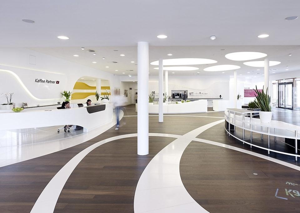 Kaffee Partner headquarters, l'area reception
