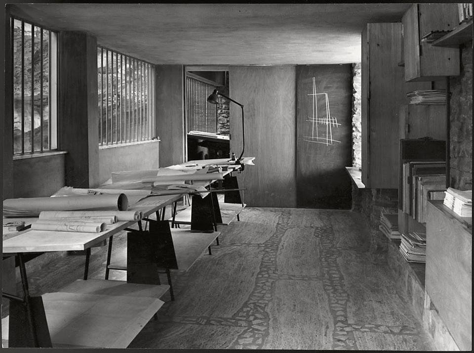 Lo studio di pittura, al livello superiore