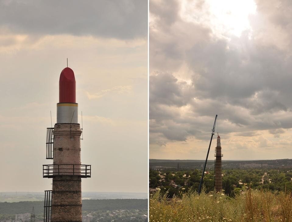 Installazione di Pascale Marthine Tayou. <i>Where is the Time?</i>, installazioni permanenti, Izolyatsia, Donetsk, Ucraina